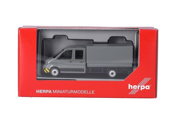 Herpa 098328 MAN TGE Doppelkabine mit Pritsche, grau/gelb - H0 (1:87) | Bild 5