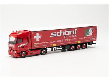 Herpa 316446 Renault T facelift Gardinenplanen-Sattelzug "Schöni International" - H0