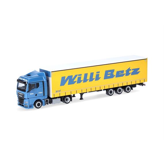 Herpa 318808 MAN TGX GM Lowlinergardinenplanen-Sattelzug "Willi Betz" - Massstab 1:87