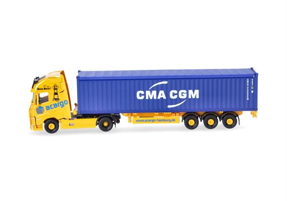 Herpa 318822 Volvo FH GI. XL Container- Sattelzug "acargo/CMA-CGM" - Massstab 1:87 | Bild 4