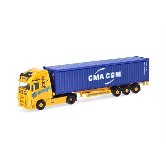 Herpa 318822 Volvo FH GI. XL Container- Sattelzug "acargo/CMA-CGM" - Massstab 1:87