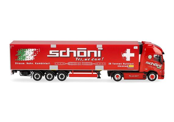 Herpa 319706 Volvo FH GL XL 2020 Electric Kühlkoffer-Sattelzug "Schöni" - H0 (1:87) | Bild 3