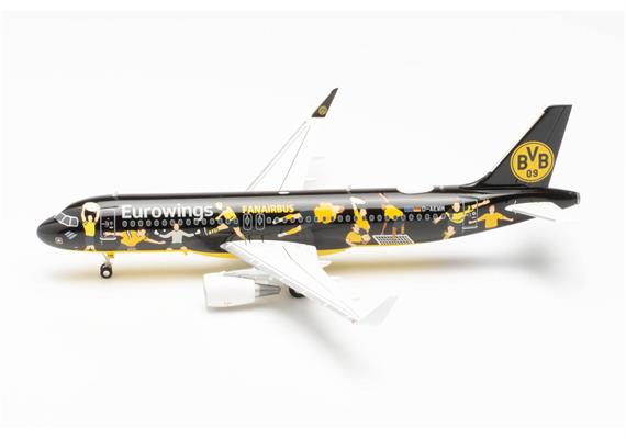 Herpa 572750 Eurowings Airbus A320 "BVB Fanairbus" - D-AEWM - Massstab 1:200 | Bild 2