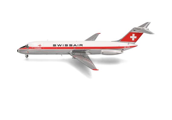 Herpa 573344 Swissair Douglas DC-9-30F HB-IFW Payerne - Massstab 1:200 | Bild 2