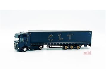 Herpa 945189 Scania CR20 HD Gardinenplanensattelzug CLT LKW-Modell (CH) - H0 (1:87)