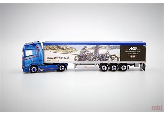 Herpa 957205 Scania CS20 HD Schubboden-Sattelzug "Rüegsegger/Harley Davidson" - H0 (1:87) | Bild 1