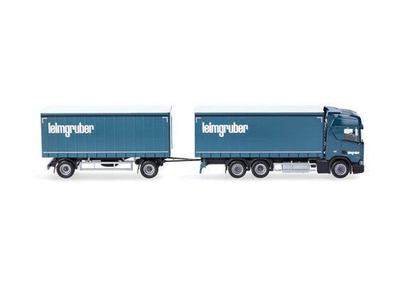 Herpa 958769 Scania CR20 HD Gardinenplanen-Hängerzug "Leimgruber", Schweiz - H0 (1:87) | Bild 4