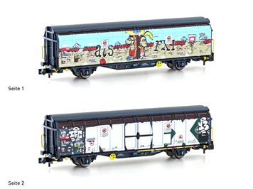 Hobbytrain H24663 SBB Schiebewandwagen Hbbillns Graffiti Kids united, Ep. V - N (1:160)