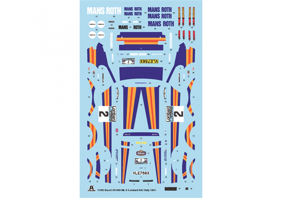 Italeri 3650 Ford Escort RS 1800 MK.II Lombard - Massstab 1:24 | Bild 3
