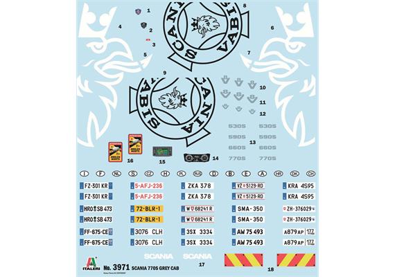 Italeri 3971 Scania S770 4x2 Normal Roof GreyCap - Massstab 1:24 | Bild 3