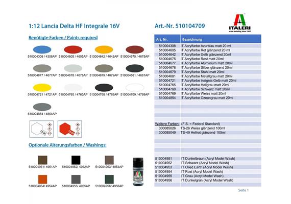 Italeri 4709 Lancia Delta HF Integrale 16V - Massstab 1:12 | Bild 2