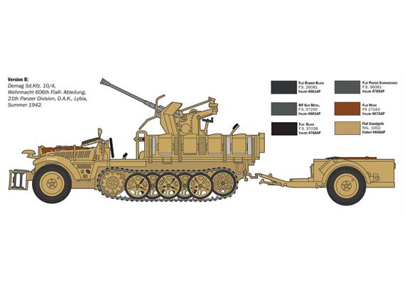 Italeri 6395 Sd. Kfz. 10/4 mit FLAK 30 und Crew - Massstab 1:35 | Bild 5