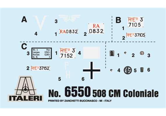 Italeri 6550 Fiat 508 CM Coloniale mit Figur - Massstab 1:35 | Bild 3