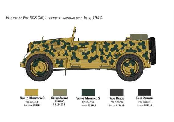 Italeri 6550 Fiat 508 CM Coloniale mit Figur - Massstab 1:35 | Bild 6