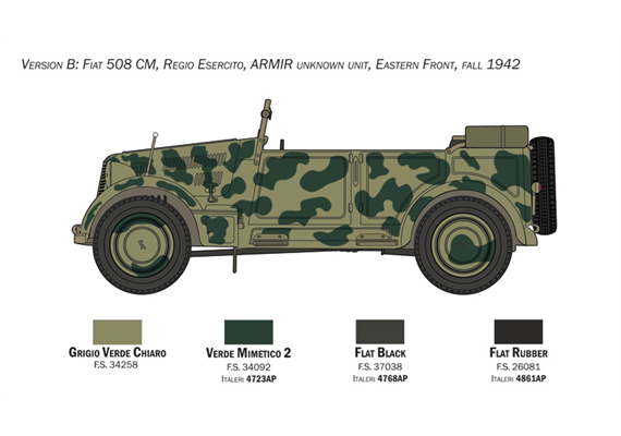 Italeri 6550 Fiat 508 CM Coloniale mit Figur - Massstab 1:35 | Bild 5