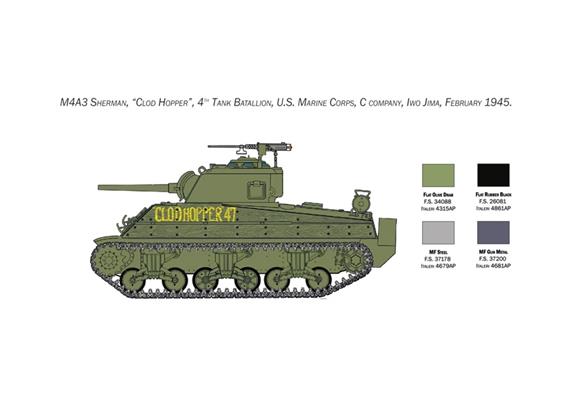 Italeri 6583 M4A2 U.S. Panzer Marine Corps - Massstab 1:35 | Bild 6