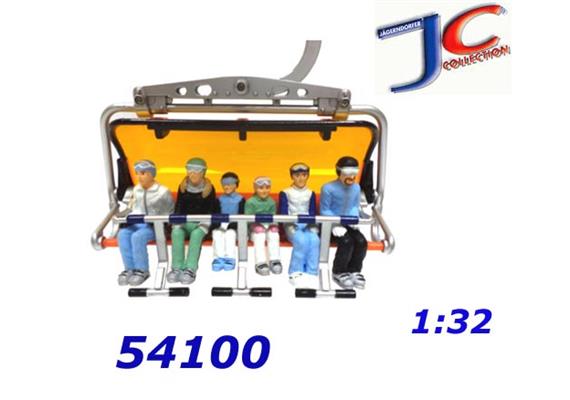 Jägerndorfer 54100 6 Winterfiguren ohne Ski - Massstab 1:32