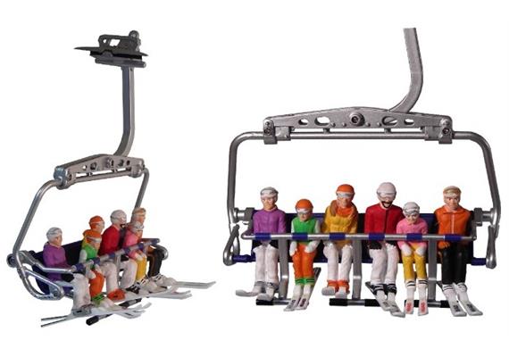 Jägerndorfer 54200 6 Winterfiguren sitzend mit Ski - Massstab 1:32