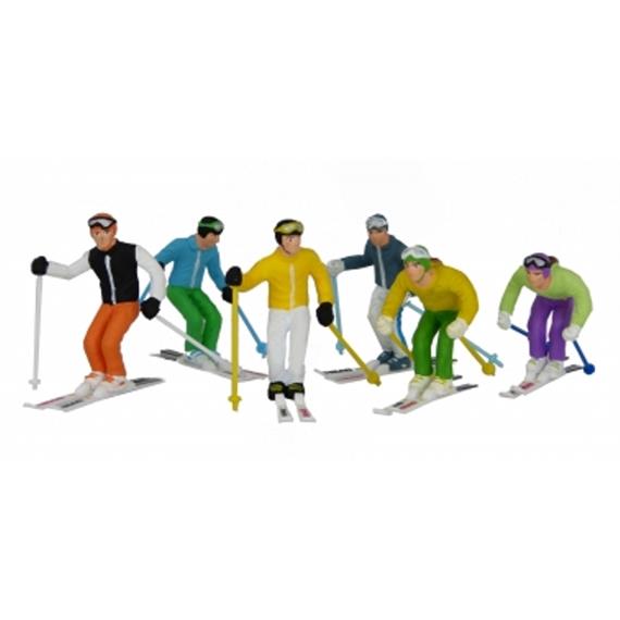 Jägerndorfer 54400 6 stehende Winterfiguren mit Skistöcken 1:32