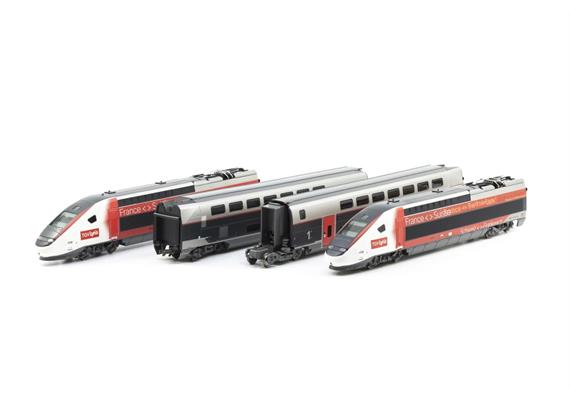 Jouef HJS2414S TGV Euroduplex Lyria 4teiliger Triebzug, DC 2L, digital DCC mit Sound - H0 | Bild 3
