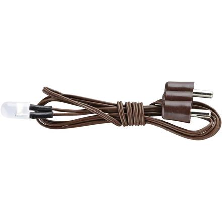 Kahlert 11319 Flacker-LED mit Kabel und Stecker 3,5V, leuchtet rot, Kabel braun