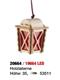 Kahlert 19664 LED-Holzlaterne, rotes Glas, 3,5 cm