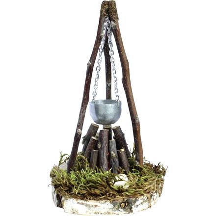 Kahlert 49673 Lagerfeuer mit LED (integrierter Batteriebox, ein- und ausschaltbar)