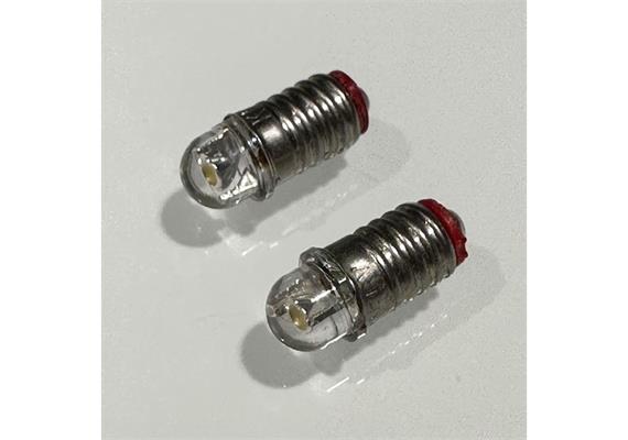 Kahlert 53509 LED Schraubbirne E5,5, 3,5 - 4,5V, 10 - 18mA warm-weiss, 2 Stück