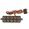 Kahlert 69460 Verteilerleiste mit Stecker für Trafo, 5 Steckplätzen, braun