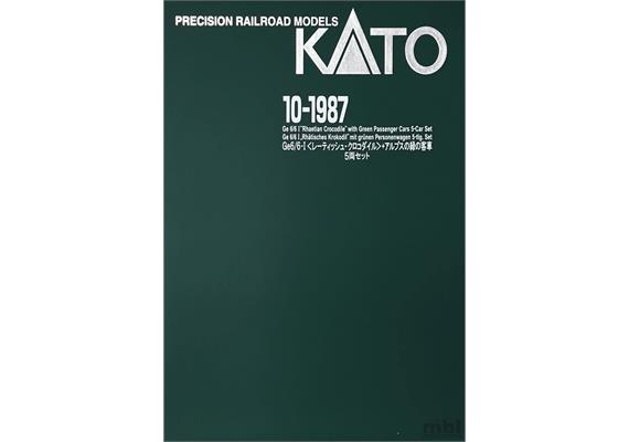 Kato 10-1987 RhB Ge 6/6I 415 "Krokodil" mit 3 EWI und Gepäckwagen - N (1:160) | Bild 2