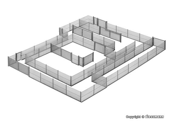 Kibri 38605 Maschendrahtzaun, grau - H0 (1:87) | Bild 1
