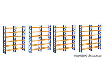 Kibri 38613 Deko-Set Paletten-Regalsystem, 4 Stück - H0 (1:87)