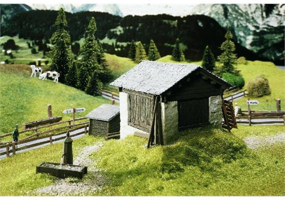 Kibri 38814 Stadel mit Zaun - H0 (1:87) | Bild 1