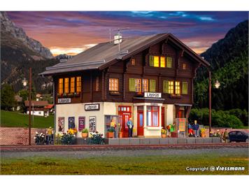 Kibri 39497 Bahnhof Litzirüti inkl. Hausbeleuchtungs-Startset - H0 (1:87)