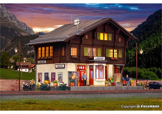 Kibri 39497 Bahnhof Litzirüti inkl. Hausbeleuchtungs-Startset - H0 (1:87) | Bild 1