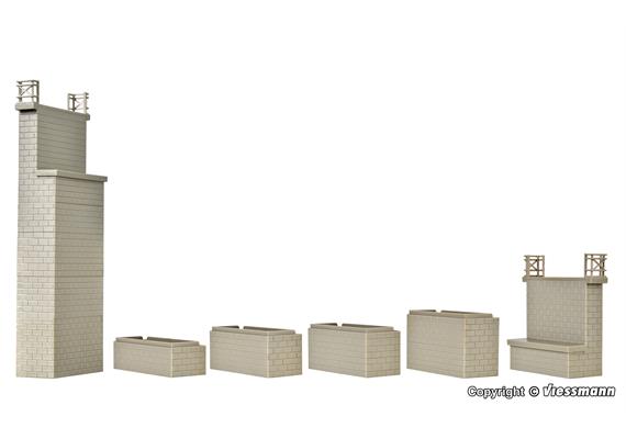 Kibri 39750 Universal-Brückenköpfe gemauert, 2 Stück - H0 (1:87) | Bild 1