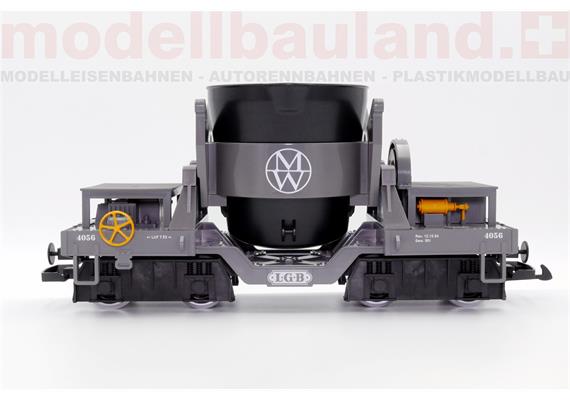 LGB 40560 Gußstahlwagen mit kippbarer Pfanne, analog, Spur G IIm (1:22,5)