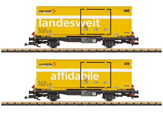 LGB 45886 Post Containerwagen-Set RhB - Spur G IIm