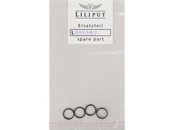 Liliput 939380 Haftreifen, 9,8 mm für KISS-Fahrzeuge, 4 Stück - H0 (1:87)