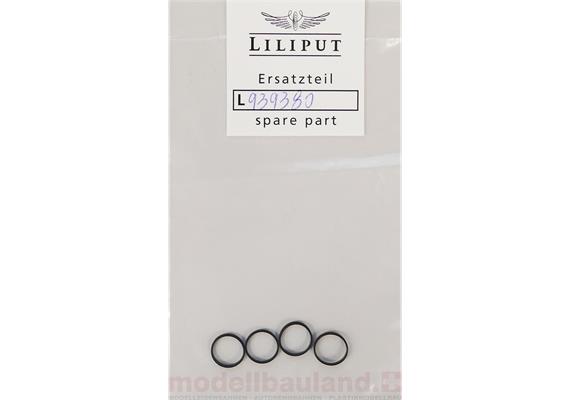Liliput 939380 Haftreifen, 9,8 mm für KISS-Fahrzeuge, 4 Stück - H0 (1:87) | Bild 1