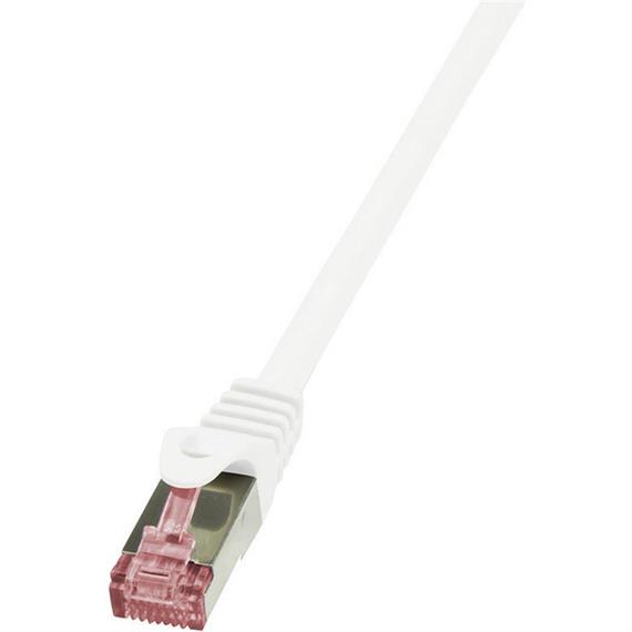LogiLink CQ2051S RJ45 Netzwerkkabel, Patchkabel CAT 6 S/FTP 2.00 m Weiß, geschirmt