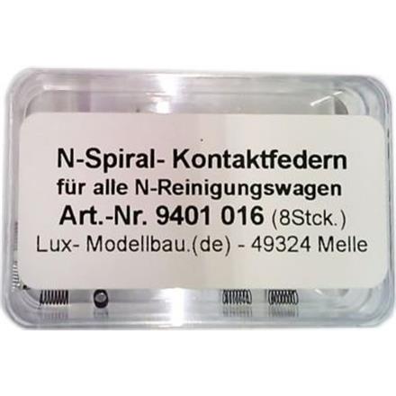 LUX 9401 016 Spiral-/Kontaktfedern für alle Spur N-Reinigungswagen, 8 Stück - N (1:160)