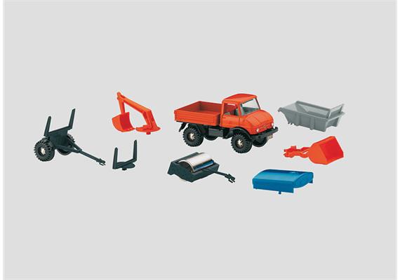 Märklin 18310 Mehrzweckfahrzeug "Unimog" mit 6teiligem Zubehör - H0 (1:87)