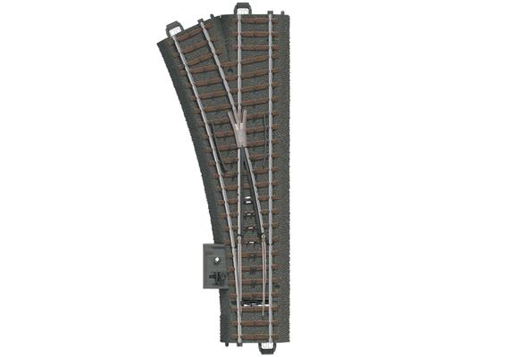 Märklin 24611 C-Gleis Weiche links, 188,3 mm, R2 = 437,5 mm, 24,3° - H0 (1:87)