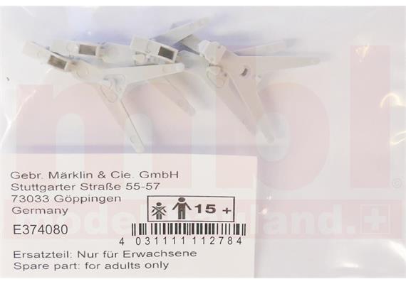 Märklin 374080 Kupplung W zu Zwischenwagen ICE, 4 Stück, H0 (1:87)