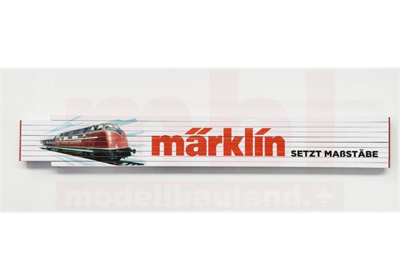 Märklin 425298 Meterstab 2m – Hochwertiger Holz-Zollstock mit Lok-Motiv und Slogan | Bild 1