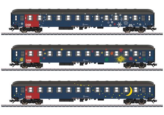 Märklin 42698 Drei Reisezugwagen als Liegewagen Bauart Bcm, 2. Klasse der DSB - H0 (1:87)