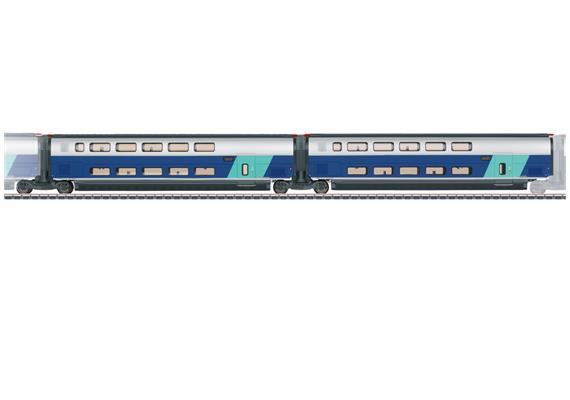 Märklin 43433 SNCF Ergänzungswagen-Set 2 zum TGV Eurodupl - NEUHEIT 2021 -