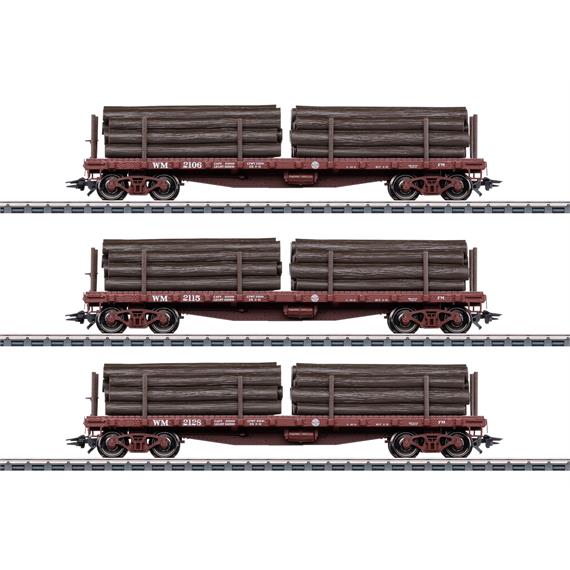 Märklin 45600 US-Flachwagen-Set der amerikanischen Bahngesellschaft Western Maryland - H0
