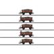Märklin 46047 Kohlewagen-Set 5-teilig, kurze Hochbordwagen der Bauart O11 der DB - H0